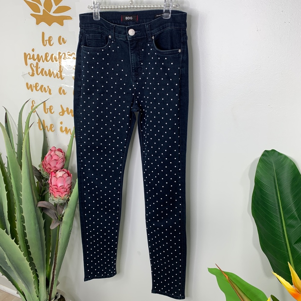 BDG High Rise Cigarette Ankle Pearl Denim Jeans 28 - Picture 6 of 14